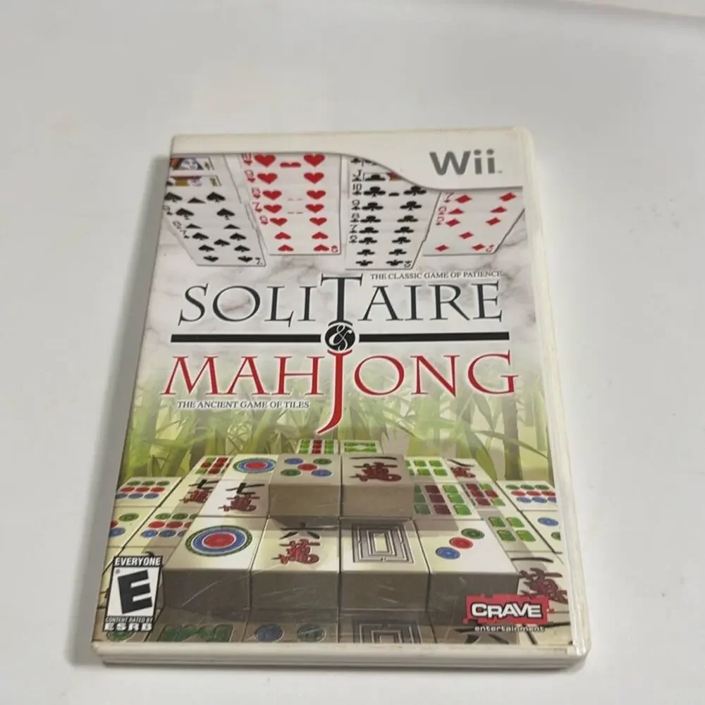 Nintendo Wii Solitaire & Mahjong Game USED